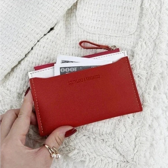 ⚠️Clearance Red & White Slim Cardholder / Wallet - Picture 3 of 4